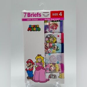 Super Mario Brief 7 Pack Princess Peach Mario Girls 4 New